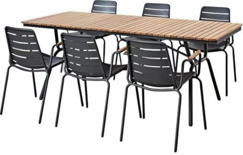 Parc Hagemøbelsett Antrasitt/Teak