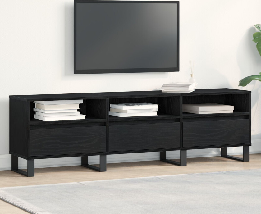 TV-skap Svart eik Konstruert tre Stort Svart eik TV-stativ