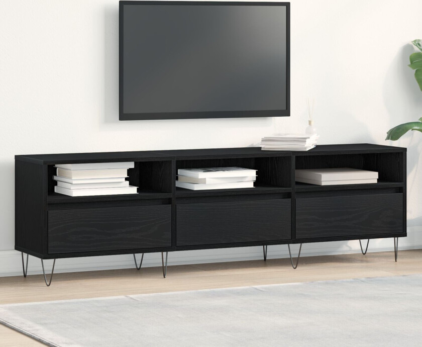 TV-benk Svart eik Konstruert tre Stor Underholdningssenter