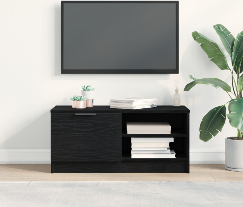 TV-kabinett Svart eik Tre Lagring Underholdningssenter