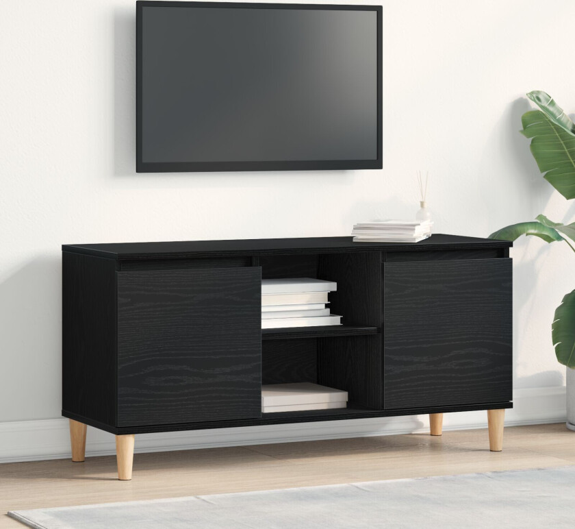 TV-skap Svart eik Konstruert tre Størrelse Oppbevaring
