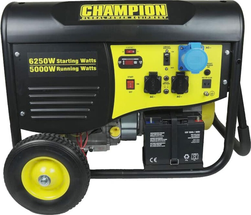 Strømaggregat Champion Generators CPG6500E2 5,5kW 1-fas Bensin med Fjernstart