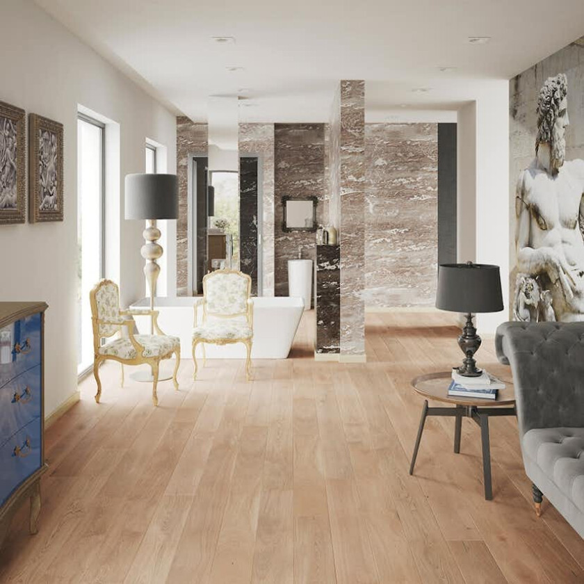 Parkettgulv Nordic Floor Ek Field Cream Mattlakk