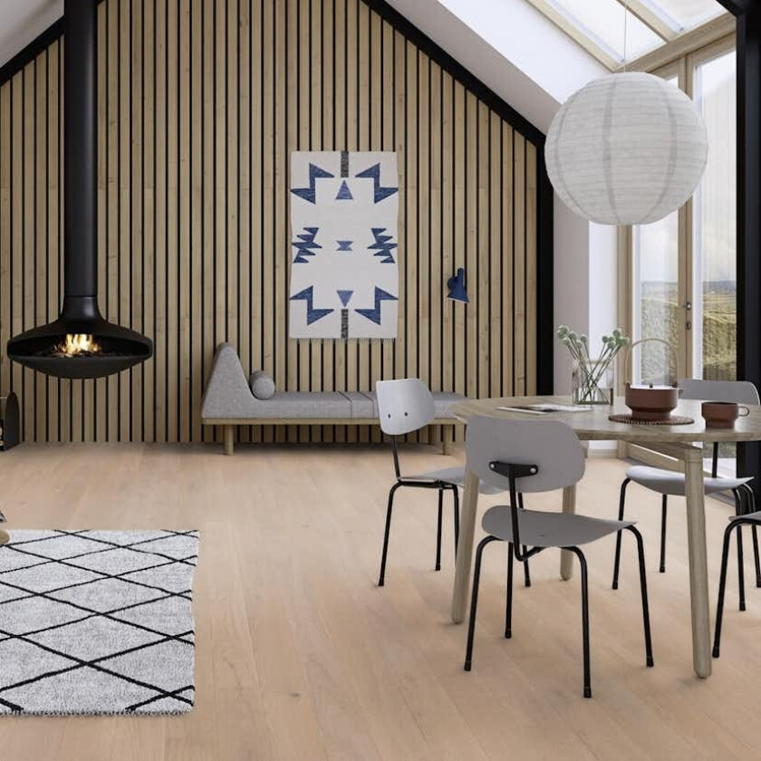 Parkett Boen Eik Fresh White 1-Stav