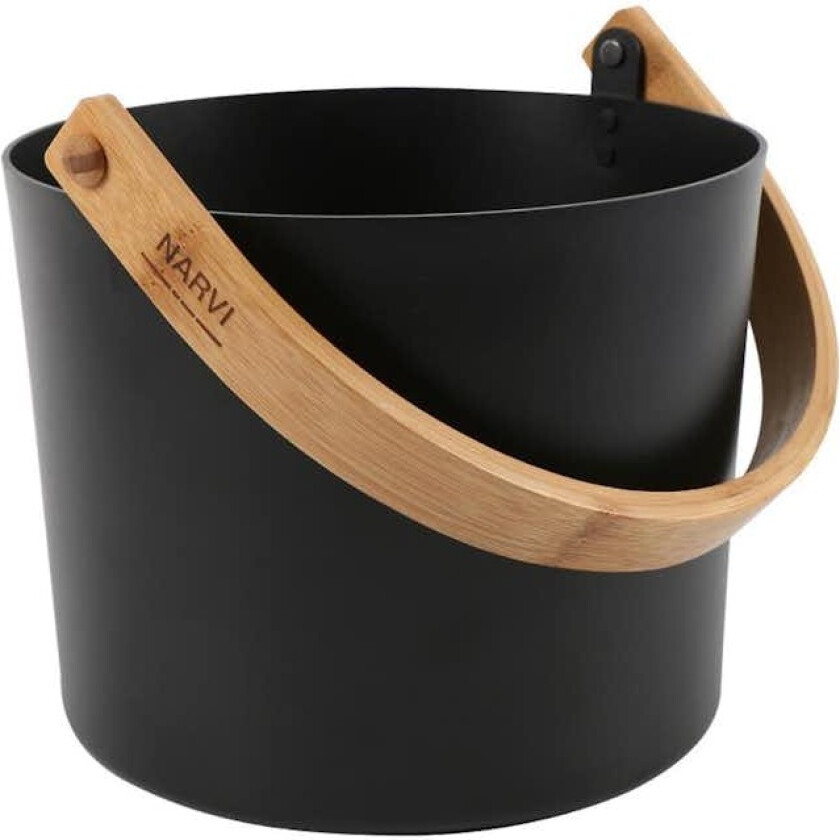 Badstubøtte Narvi Aluminium Bambuhandtag 5 L