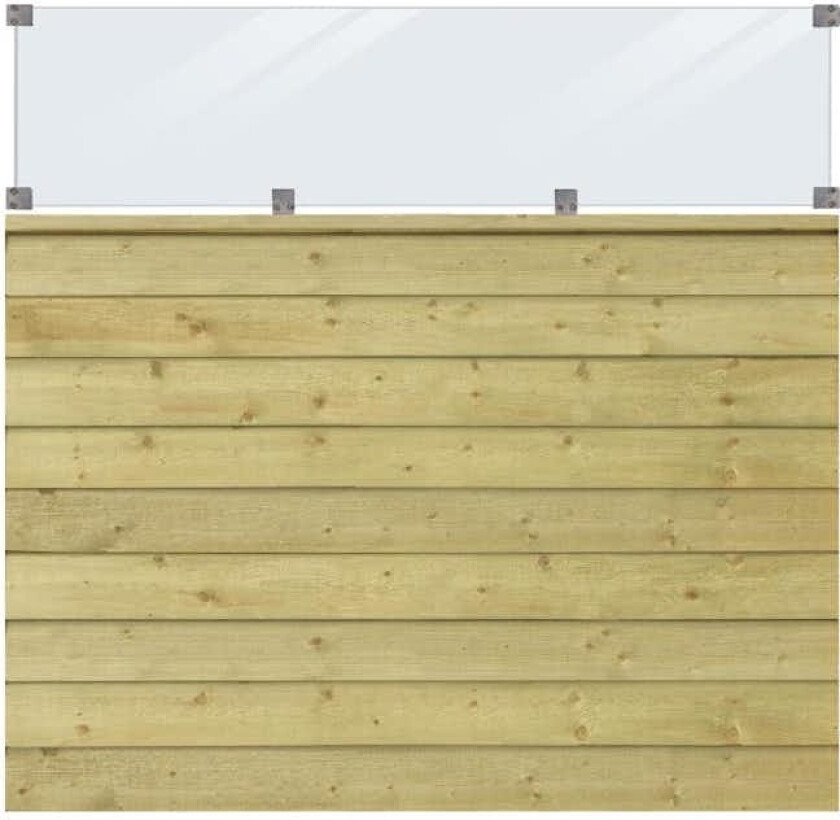 Levegg PLUS Plank med Glass 174x163