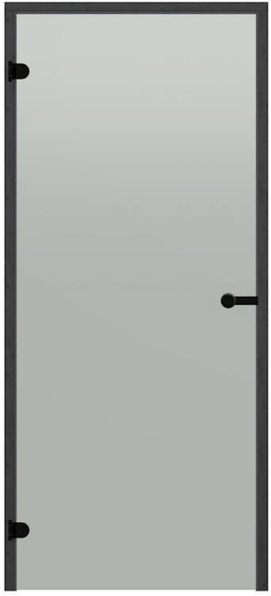 Badstudør Harvia Black Line Frostet Glass Satin