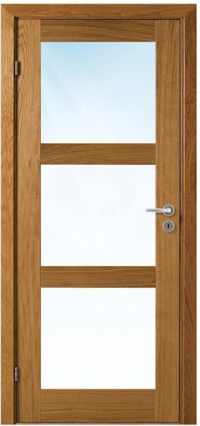 Innerdør Bygg1 Stil 3 Eik Glass