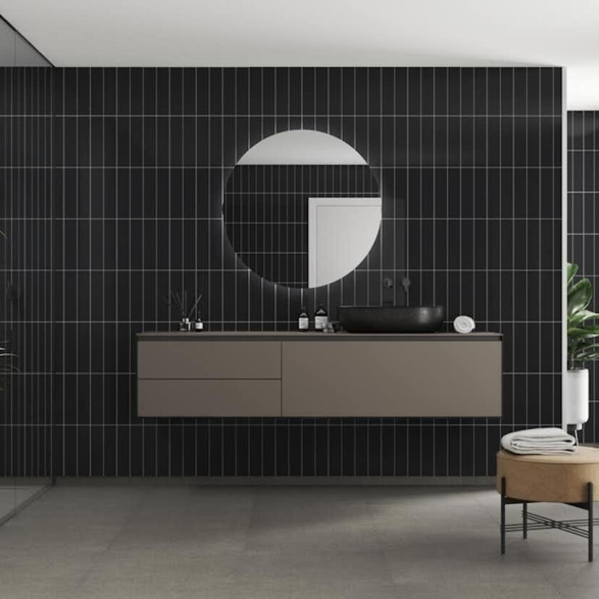 Baderomspanel Fibo 2124-M0830 Black Gloss