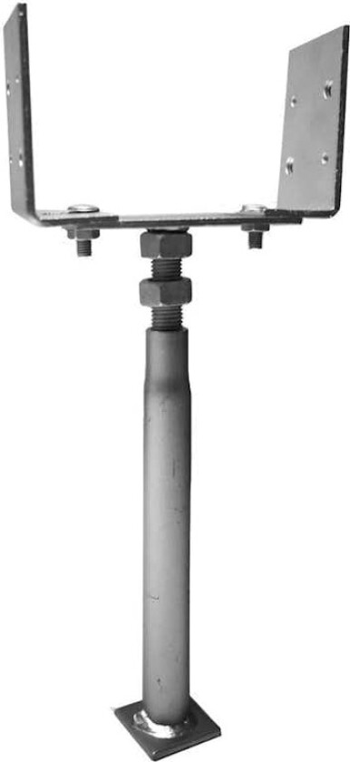 Justérbar stolpefundament Jabo 65x110x360mm J=0-145mm H360-550mm galv.