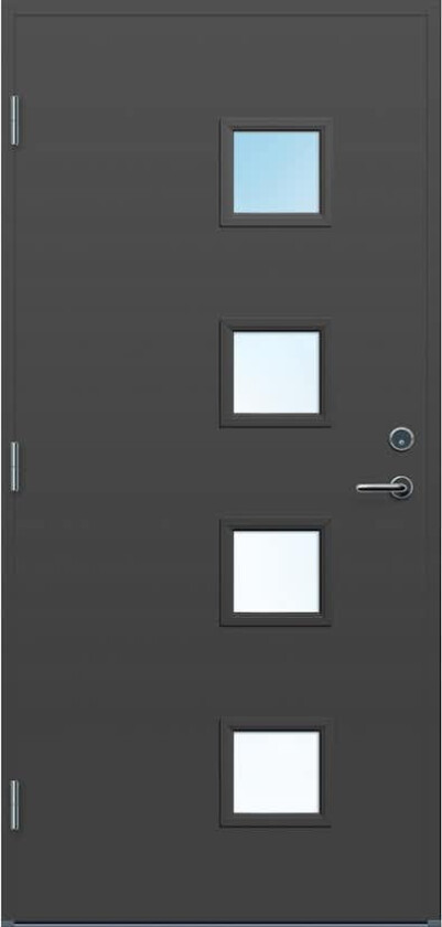 Ytterdør Bygg1 Runde Klarglass