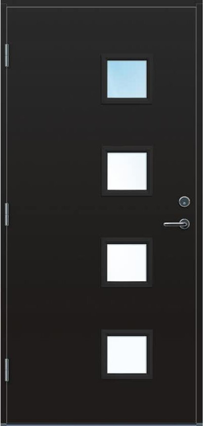 Ytterdør Bygg1 Runde Klarglass