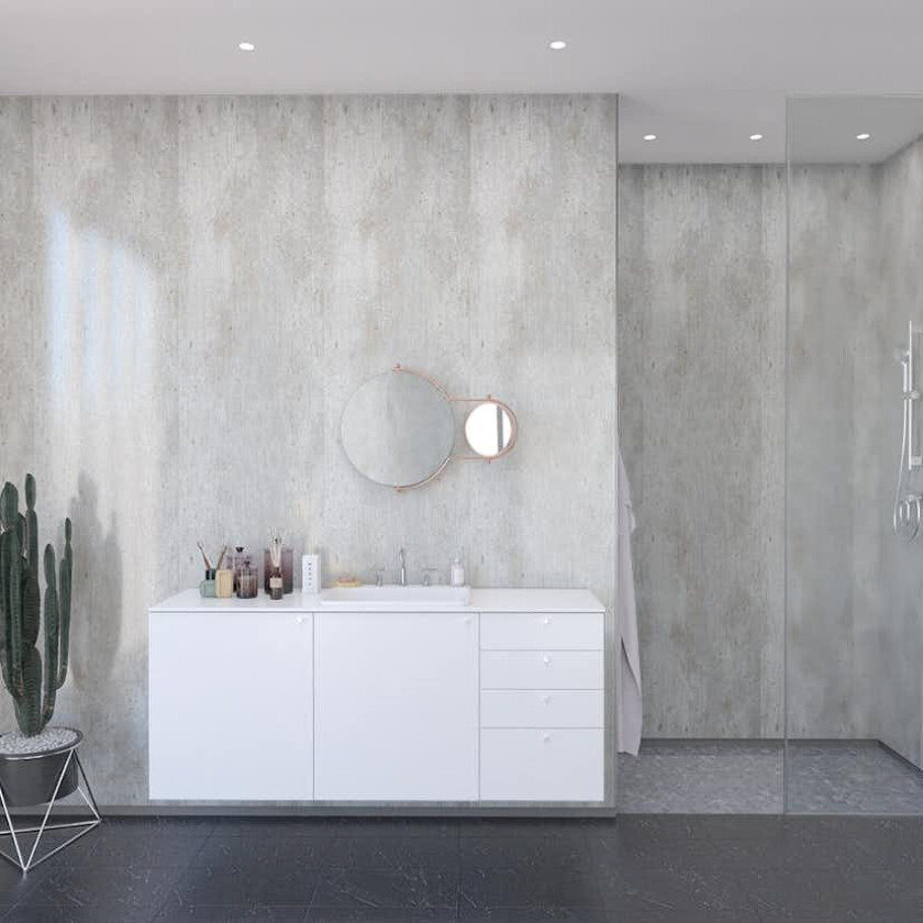 Baderomspanel Fibo 2204-00 Cracked Cement