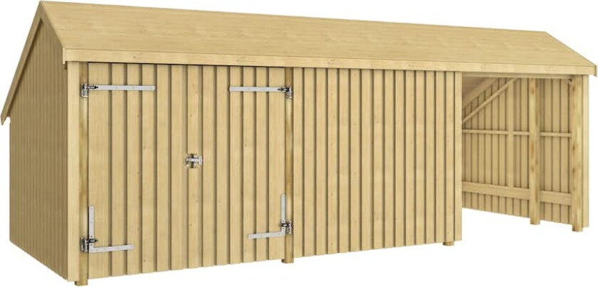 Multibod PLUS 3 Moduler Dobbeltdør Ubehandlet 15,5 m2