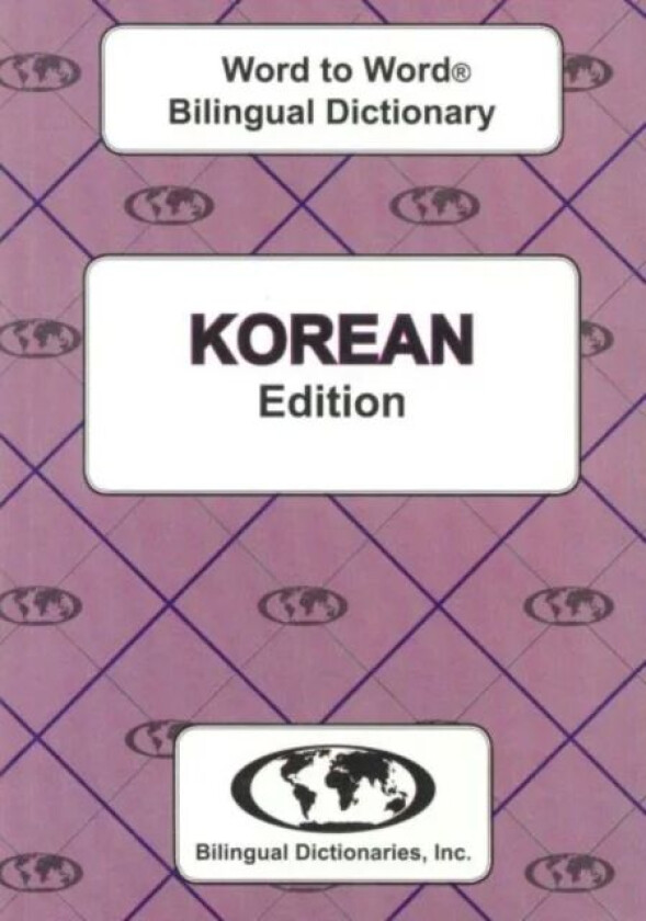 English-Korean & Korean-English Word-to-Word Dictionary av C. Sesma, M. K. Christlieb