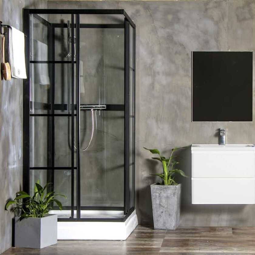 Dusjkabinett Bathlife Betrakta 90x90 Rett R/W Klarglass