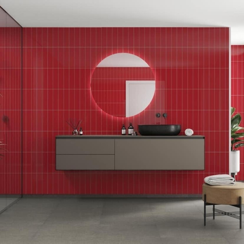 Baderomspanel Fibo 2101-M0830 Red