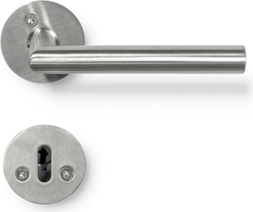 Dørhåndtak Beslag Design Kastrup 04 Rustfritt med Nøkkelskilt