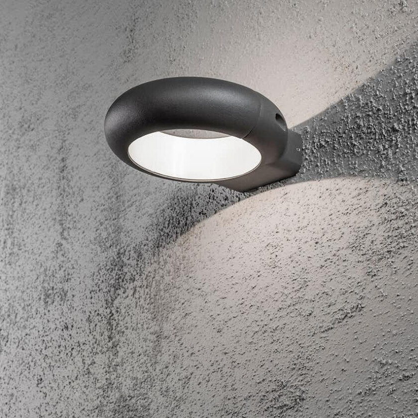 Vegglampe Gnosjö Konstsmide Rovigo 5W High Power LED Mørk Grå