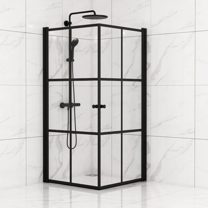 Dusjhjørne Sunwind Sett Tiana Black 90 x 90