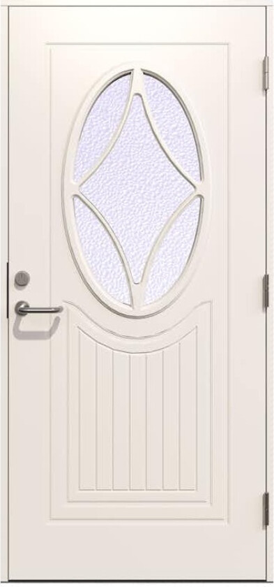 Ytterdør Gilje Solveig Katedralglass