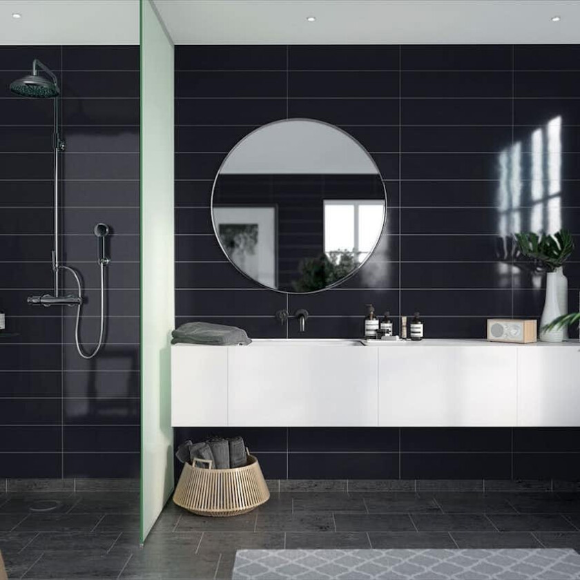Baderomspanel Fibo 2124 M6015 Black Gloss
