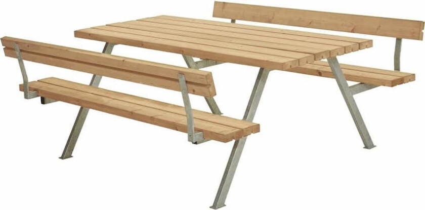 Piknikbord PLUS Alpha med Ryggstøtte Brun