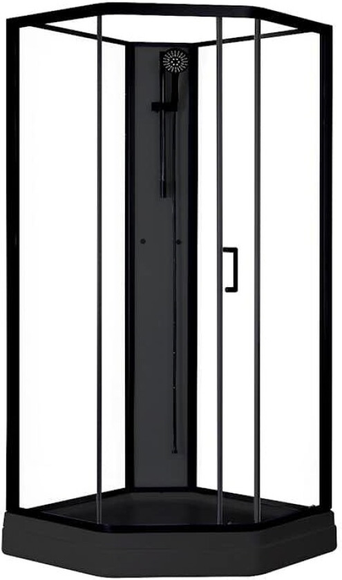 Dusjkabinett Sunwind Elsa Black 90x90x205 cm