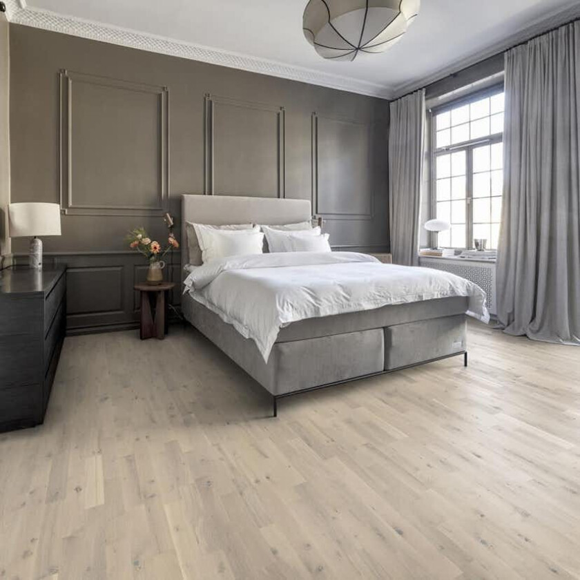 Tregulv Kährs Beyond Retro Loft White Ultramatt Lakk Eik 3-Stav