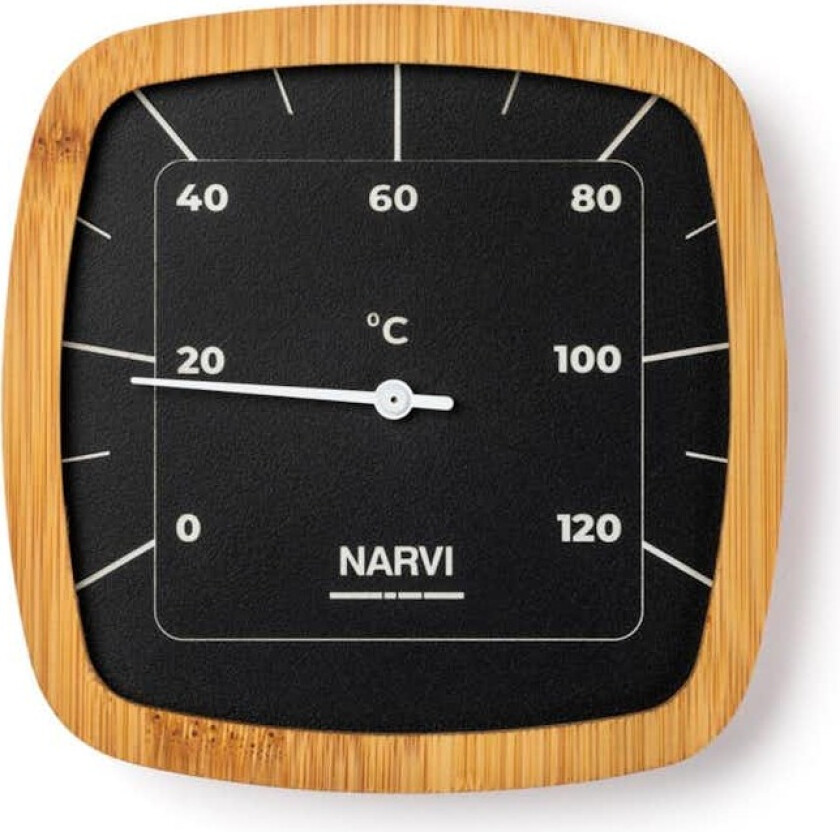Bastutermometer Narvi Aluminium/Bambu