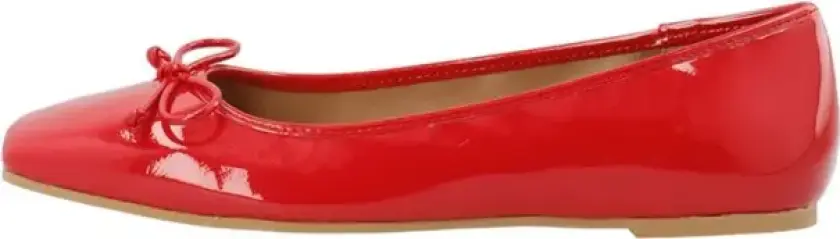 Ballerinasko Rose Karré Faux Leather, 38, Sko Rød 38