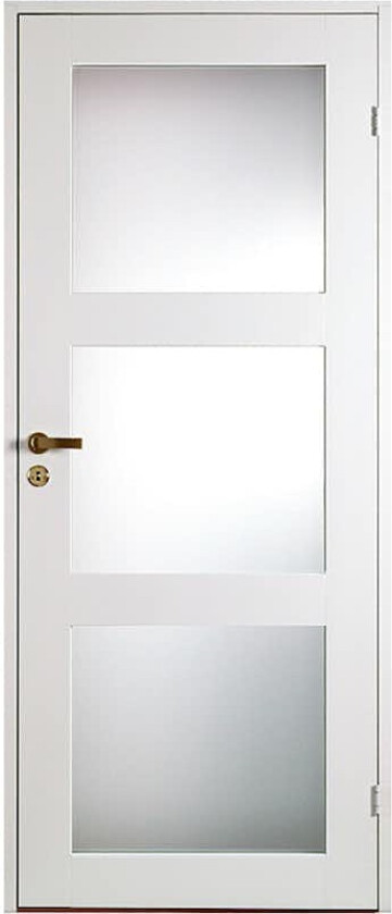 Innerdør Diplomat Contur Hvit Klarglass 3-Glass