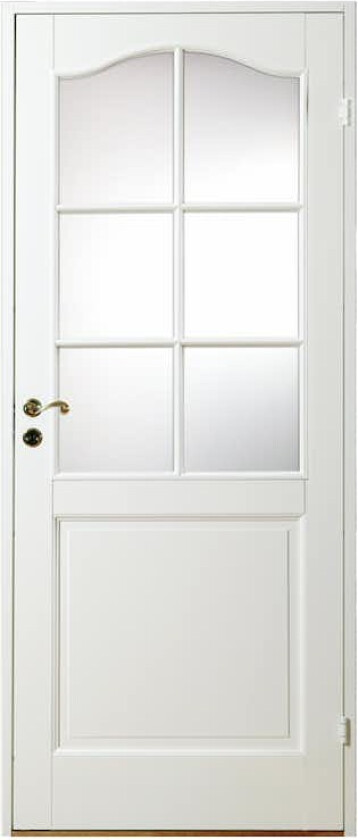 Innerdør Diplomat Martin Hvit Klarglass