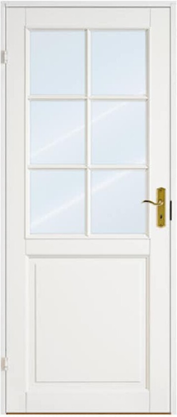 Innerdør Scanflex Pia Hvit Klarglass