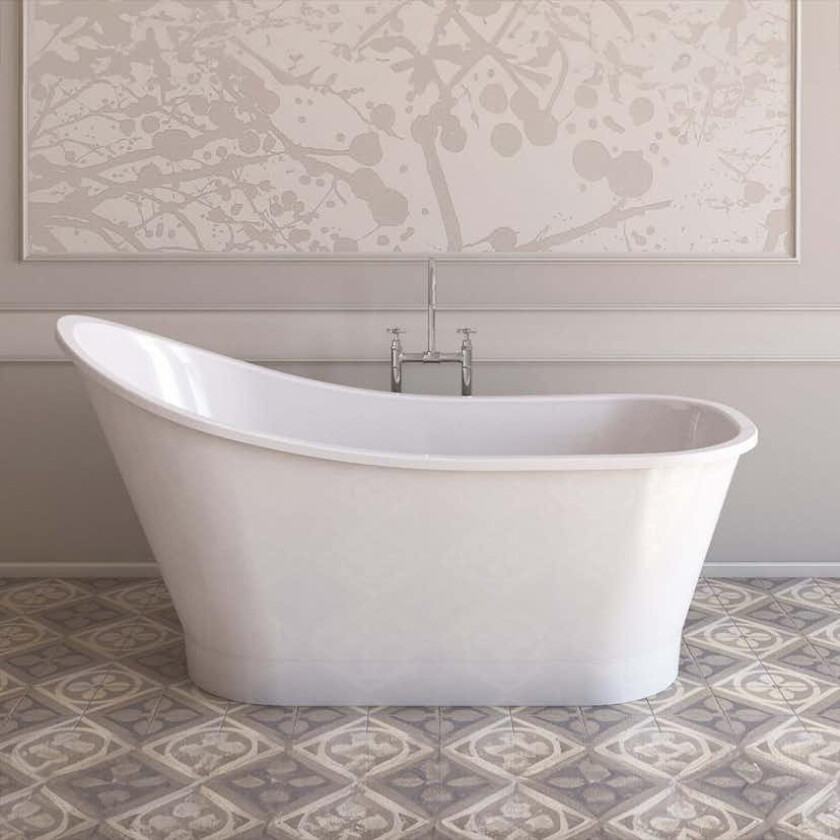 Badekar Bathlife Dvala Støpemarmor 1600 Hvit