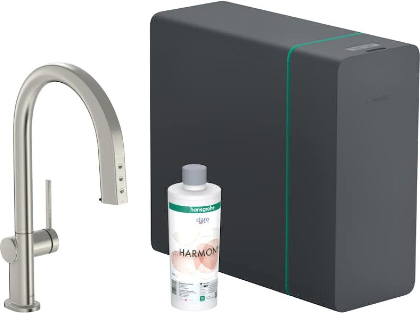Kjøkkenbatteri Hansgrohe Aqittura M91 SodaSystem 210 Uttrekkbar Tut 1jet sBox