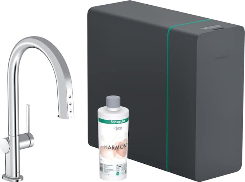 Kjøkkenbatteri Hansgrohe Aqittura M91 SodaSystem 210 Uttrekkbar Tut 1jet sBox