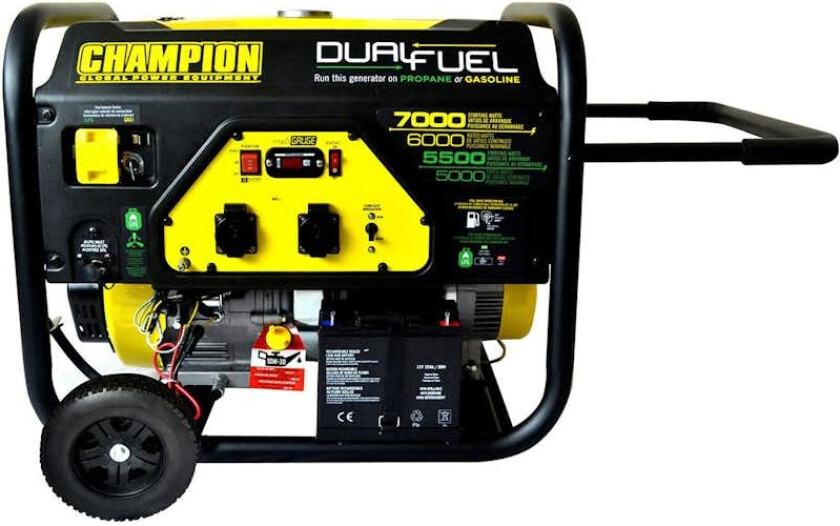 Strømaggregat Champion Generators CPG7500E2 7kW 1-fas Dual Fuel