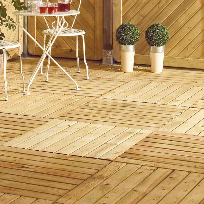 Gulv Terrassehelle Jabo Furu 50x50 cm 25 Kvm/pall 100 st