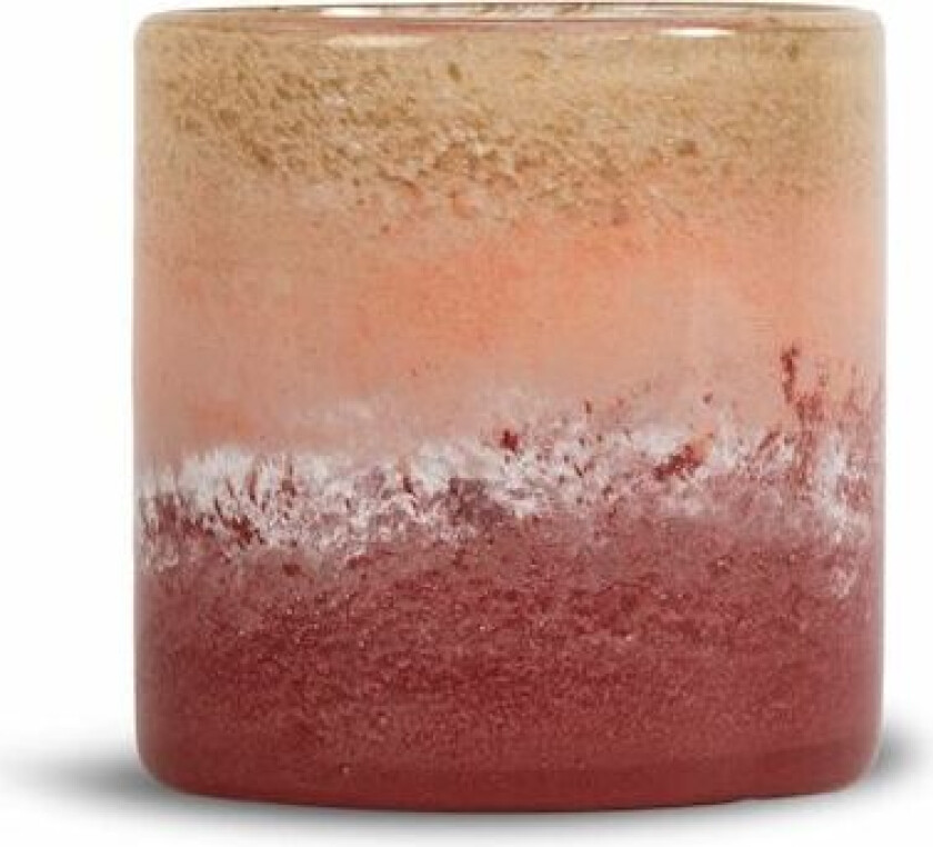 Calore lyslykt-vase M Ø15 cm Rosa-beige-bordeaux