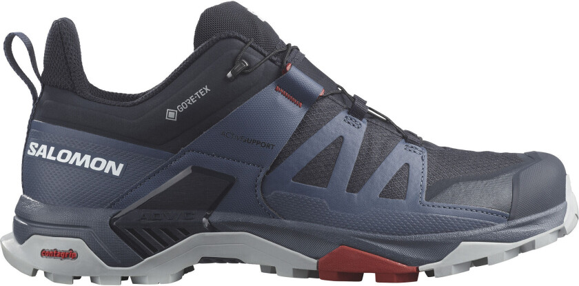 Men's X Ultra 4 GORE-TEX 45 1/3, Carbon/Bering Sea/Pearl Blue