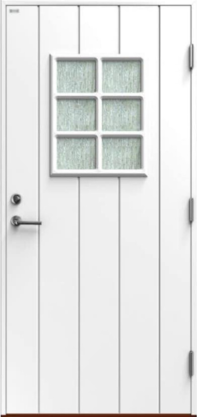 Ytterdør Diplomat Trine Cotswoldglass Hvit