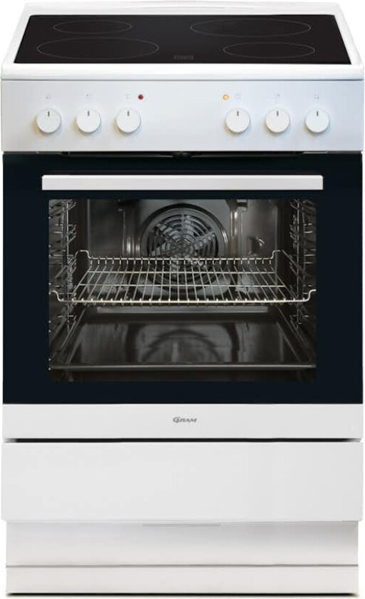 Komfyr Gram EK 5600-90 VF 400 V med Glasskeramisk Koketopp