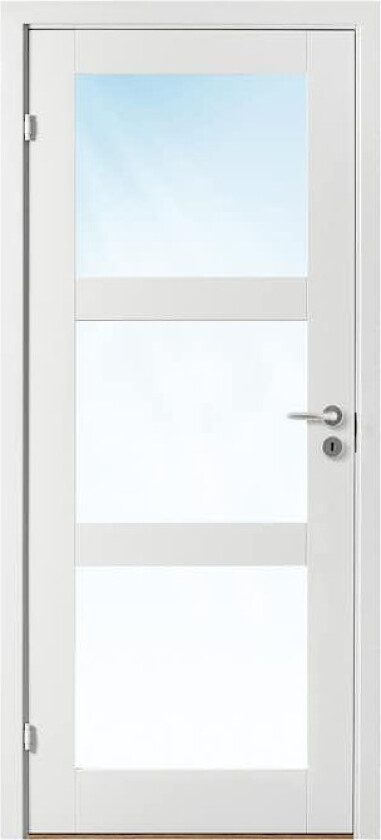 Innerdør Bygg1 Stil 3 Hvit Frostet Glass
