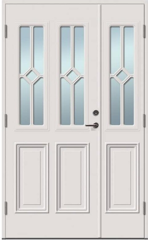 Ytterdør med Sidefelt Tundøren Tun 467 Hvit