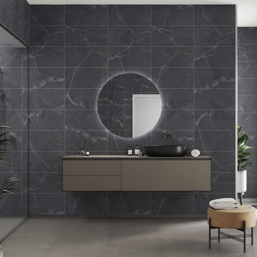 Baderomspanel Fibo 2272-LM6030 Black Marble
