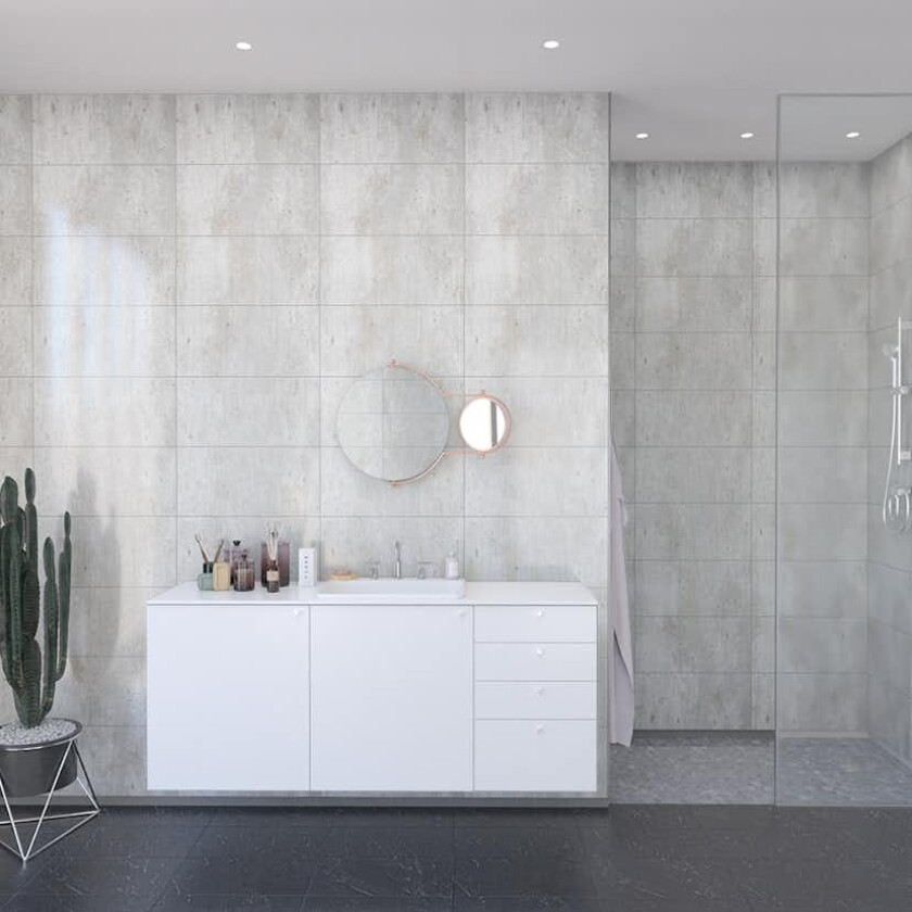 Baderomspanel Fibo 2204-LM6030 Cracked Cement