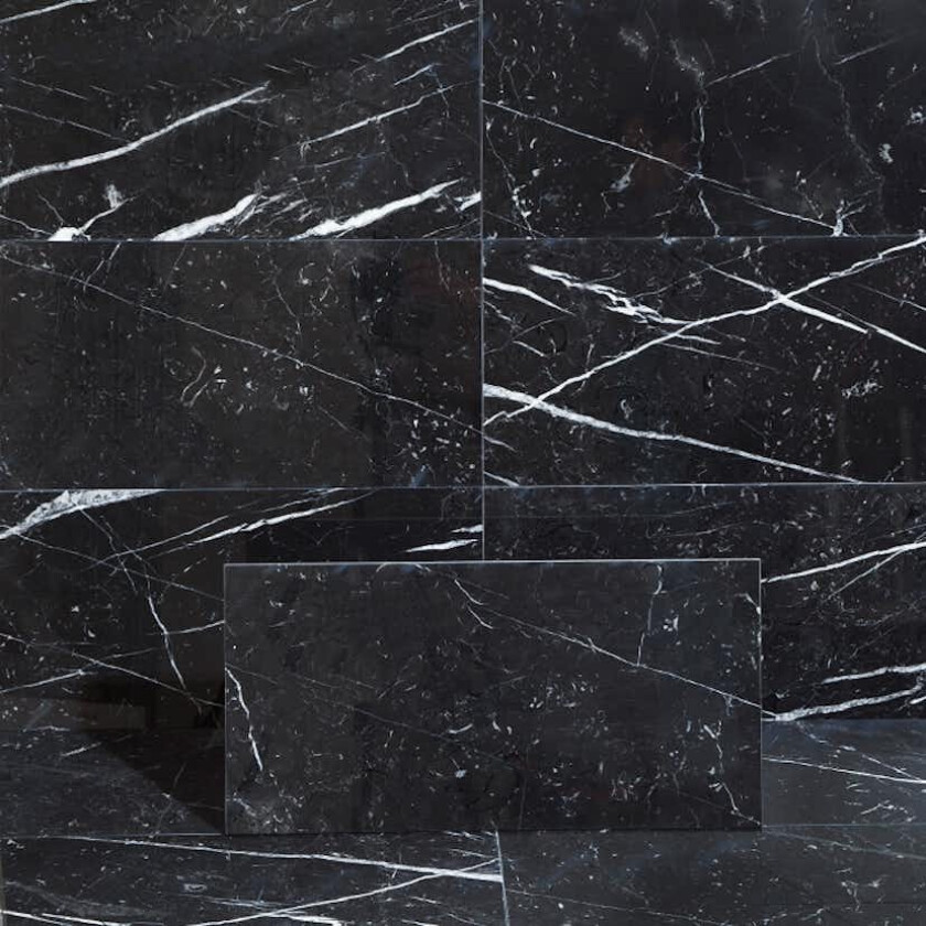 Marmor Arredo Nero Marquina Sort Polert 30x60 cm