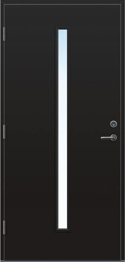 Ytterdør Bygg1 Hovdeby Frostet glass