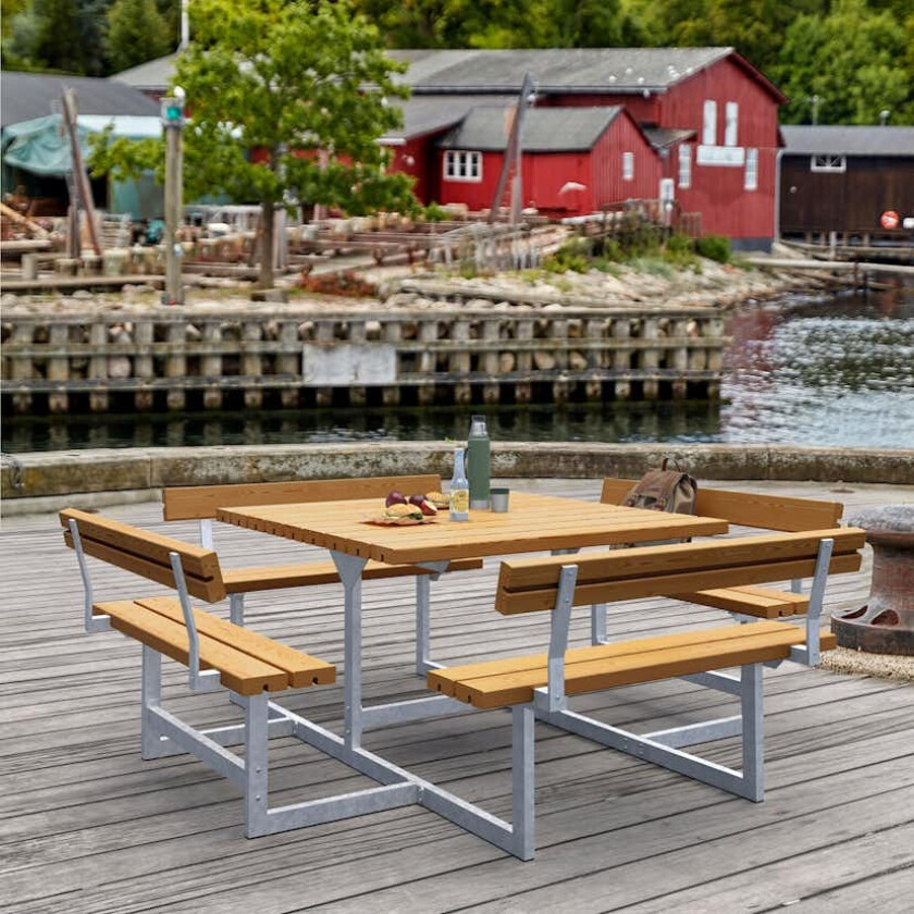 Piknikbord PLUS Picnic med 4 Ryggstøtter 224 cm